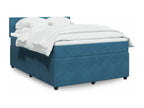 Bed base and blue 140x200 cm velvet mattress NVWD79592