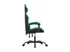 Swivel Gaming Chair Black and Green Faux Leather XKYS42131