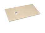 80x175 cm Zensova Extra Thin Light Ivory RAL 1015 Shower Tray in Synthetic Resin and Marble Powder with Freestanding Drain ZBJF71544