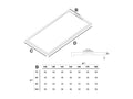 Extra-flat 80x140cm resin shower tray with anthracite slate finish HOEP63372