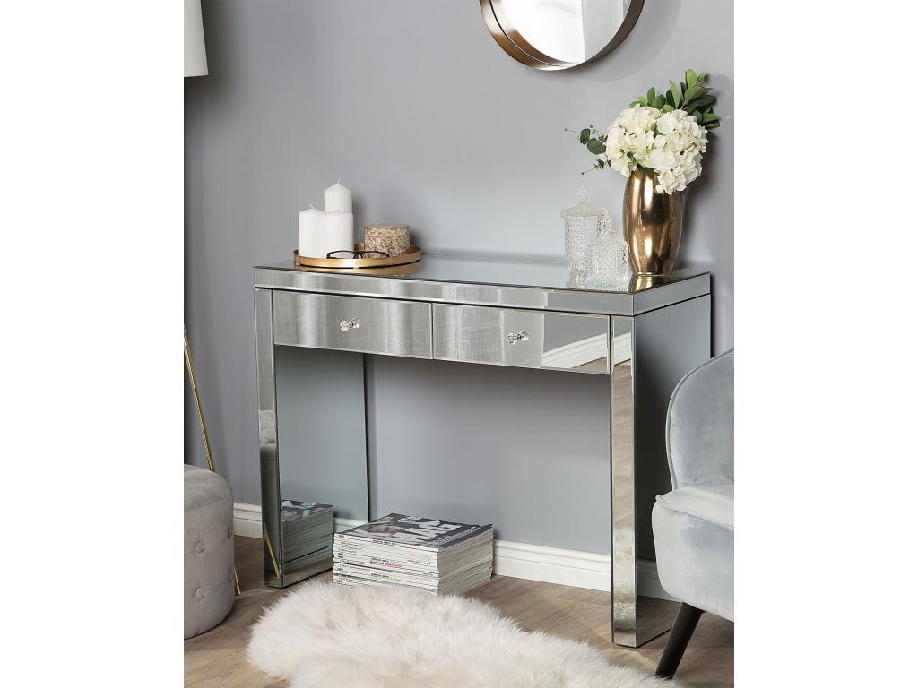 Zensova Silver Mirror Console Table - JNVT68047