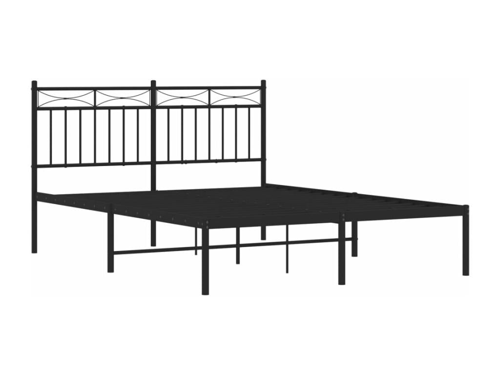 Metal bed frame with black headboard 140x190 SUEY38733