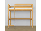 Wooden loft bed - with desk N04 Natural Pine 120x190 LICI66176
