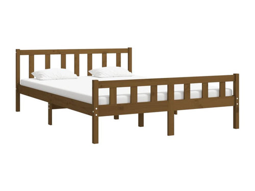 Bed frame Honey brown Solid wood 140x200 cm OUZK08319