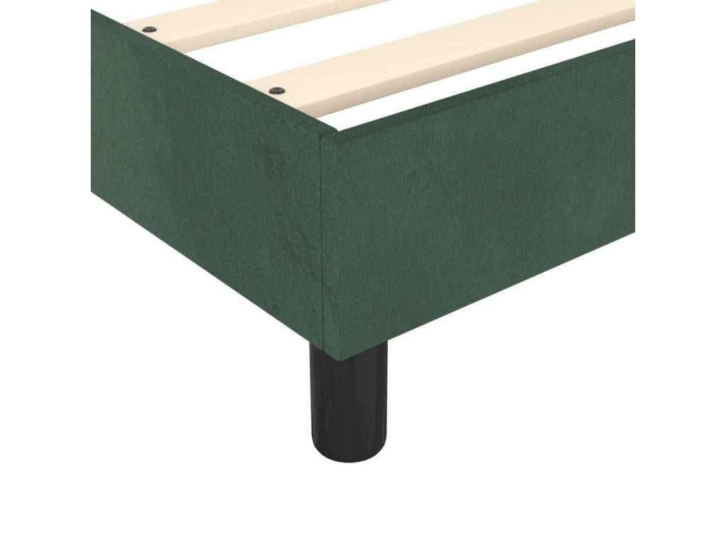 Upholstered bed base and mattress, dark green, 200x200cm, velvet, NTVR46051