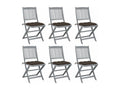 6-piece folding outdoor chairs with cushions Zensova WAKL70525
