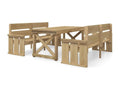 3-piece garden dining room furniture set, impregnated pine wood MVLQ97417