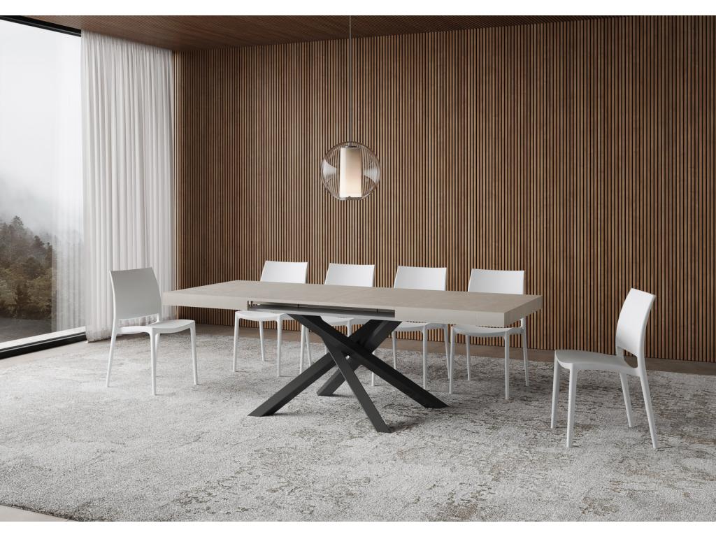 Zensova extendable table 90x140/244 cm cashmere anthracite legs HGRE80154