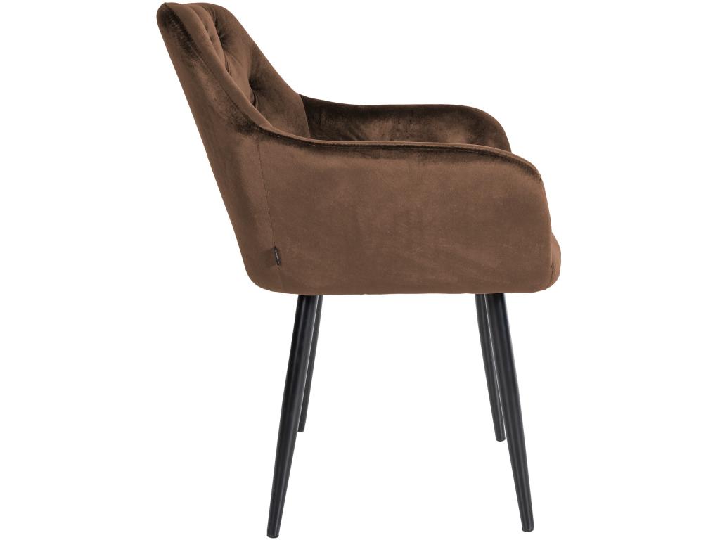 Dining chair - Velvet / Metal - Brown - Zensova BHEF31261