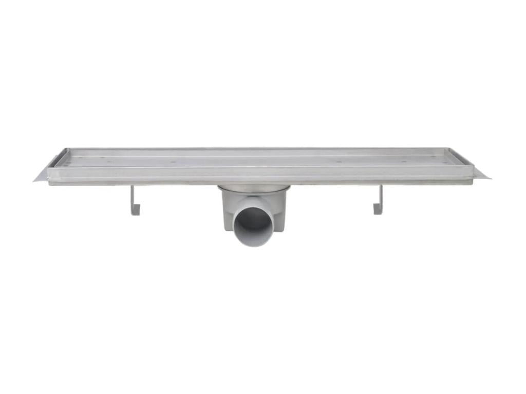 Set of two silver drainage channels 53x14x70 cm 02 0003025 TMJE00669