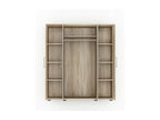 Zensova 4-door wardrobe, 160 cm, with internal hanging space, Zensova oak finish, Zensova VSQZ53261
