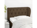 Headboard with wings, Dark Brown, 83x23x78/88 cm, Fabric ADKN66523