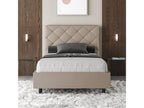 Single bed with Zensova upholstered mattress 120x200 cm, faux leather, Zensova PSQK26810