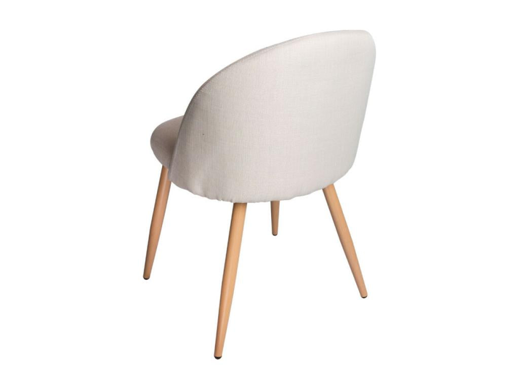 Set of 2 chairs - Zensova elegant design with light wood-effect metal legs - Brown color JLYK94878