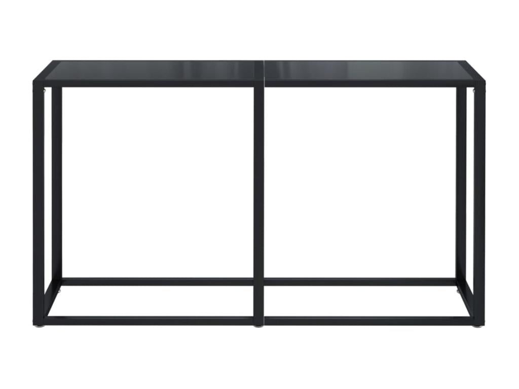 Black console table 140x35x75.5 cm Tempered glass YXUX41711