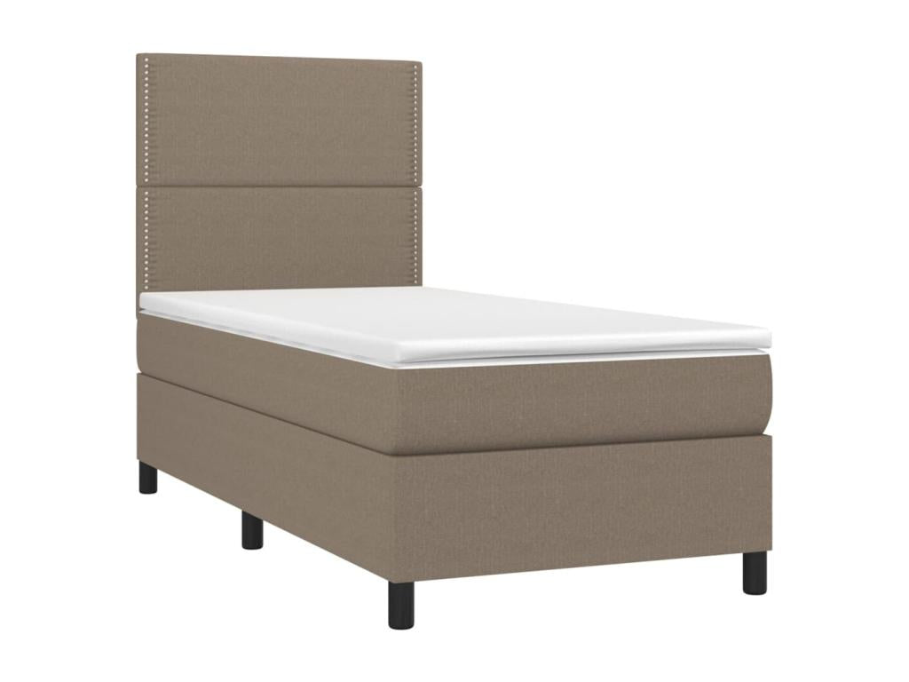 Upholstered bed base with 90x200 cm mattress, fabric DAGS77672