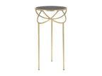 Round coffee table in gold-tone metal with 3 legs, 40x80 cm CXBO90711