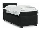 Bed base with mattress, black, 90x190 cm, velvet, VGDV38650
