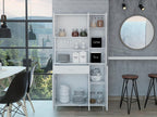 Zensova MT melamine cabinet with drawer on metal runners, 168.91 cm x 89.91 cm x 34.79 cm, White, YSZM60401