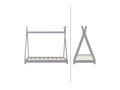Zensova children's bed, house-shaped mattress, wooden house-shaped bed, light grey, 70x140cm MHFF20350