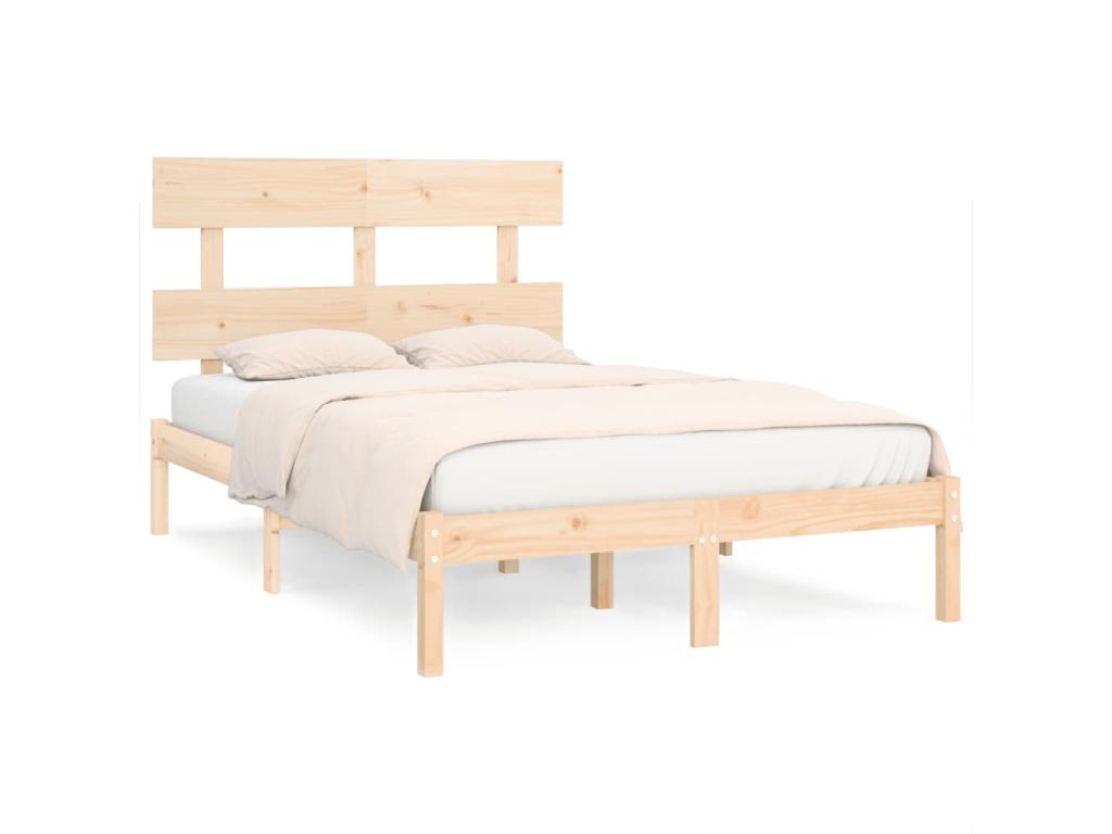 Solid wood bed frame 120x200 cm QFPZ46721