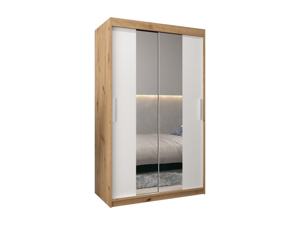 Zensova 1 Sliding Door Wardrobe 200/120/62 2 Doors Zensova/ White UQYC65688