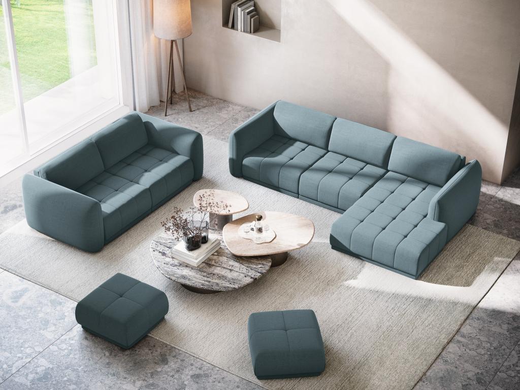 4-seater velvet sofa - navy blue - Zensova XTAL16885