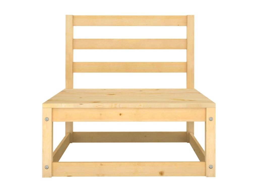 7-piece garden furniture set with cushions, solid pine wood SAPI16498