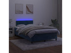Bed base with dark blue LED mattress 120x190 cm KVPO39787