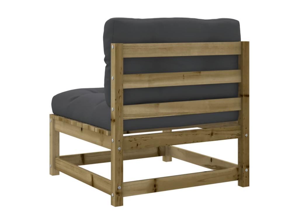 7-piece garden furniture set with cushions, impregnated pine wood KWRZ47242