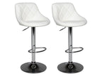 Set of 2 Elariva white bar stools AEKS30484