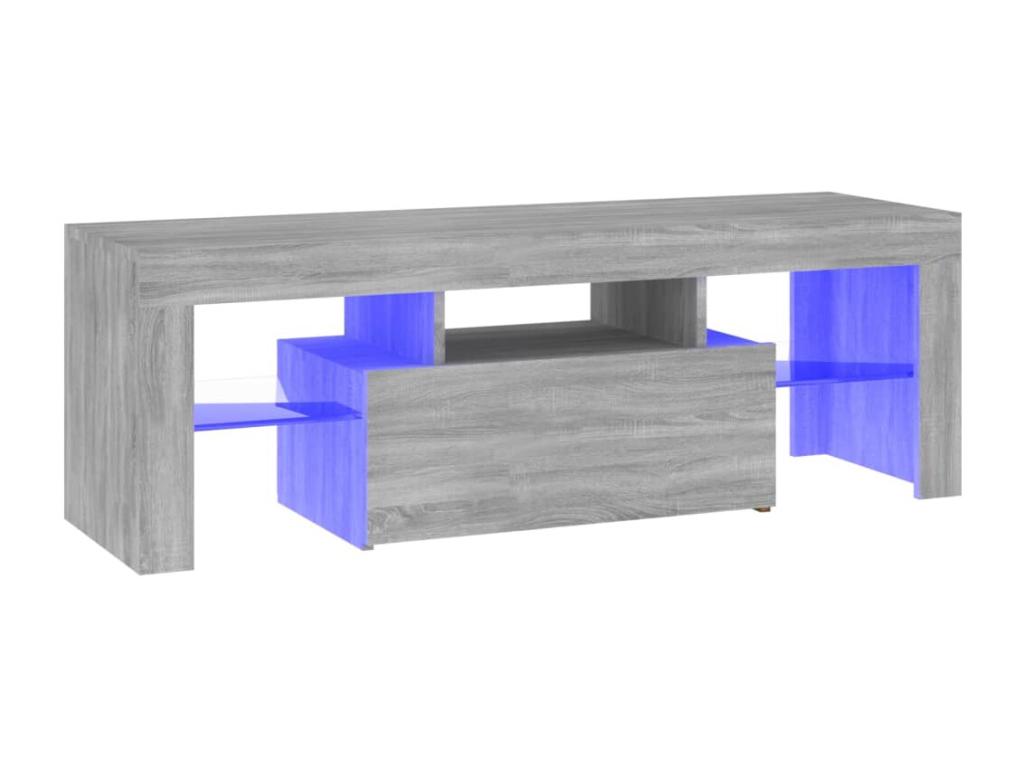 TV stand with Zensova LED lighting, grey, 120x35x40 cm, JSEP50971