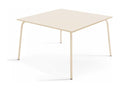 Square garden table in ivory steel, 120 cm - Zensova QXLS60718