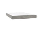 Bed base and mattress, light grey, 140x200 cm, velvet, BVDS77112