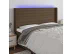 LED headboard Dark brown 203x16x118/128 cm Zensova XODX23907