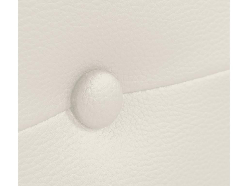 Elariva Faux Leather Headboard with Buttons 145x105cm with Legs for 135/140cm Beds - Bone White JNNN03878