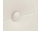 Elariva Faux Leather Headboard with Buttons 145x105cm with Legs for 135/140cm Beds - Bone White JNNN03878