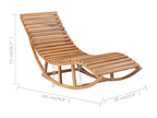 Rocking chaise lounge, solid teak wood, VDZB44400