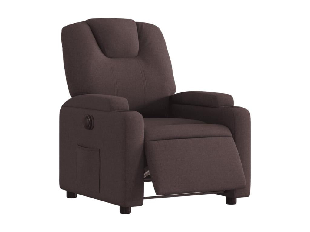 Electric Recliner Chair, Dark Brown Fabric, OJXN63345