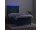 Zensova bed mattress with LED light, dark blue, 80x200cm, velvet, GQWQ39114
