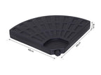 Set of 4 weights for cantilever parasols, overall dimensions 48L x 48W x 8H cm, high-density polyethylene, black, VYOP96728