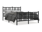 Metal bed frame without mattress with black bed legs 120x200cm SBUT10761