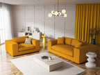 Zensova - Zensova 1.5 seater sofa in yellow corduroy velvet - 156x122x72cm GUHX48728