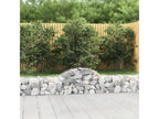 Arched gabion baskets, 14 pieces, 200x30x40/60 cm, galvanized iron GVKP70131