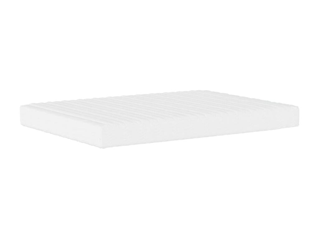 Bed with black and white mattress 140x200 cm faux leather YPDB28962