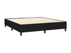 Upholstered bed base with mattress, black, 160x200 cm, fabric GHQR39109