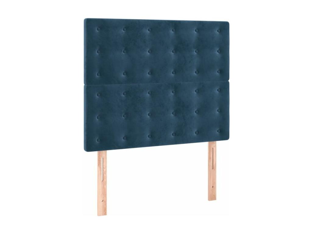 Bed base with mattress, dark blue, 100x200 cm, RUWY67616