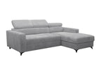 Lumenao 191 Corner Sofa Grey Sleeping Function Bed Box 236x172x82cm WWYJ41220