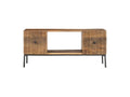 Rectangular coffee table with 2 doors, solid mango wood and metal, Zensova Grey WFIN93839