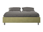 Upholstered storage bed 160x200 green microfiber Zensova ZPNW13246